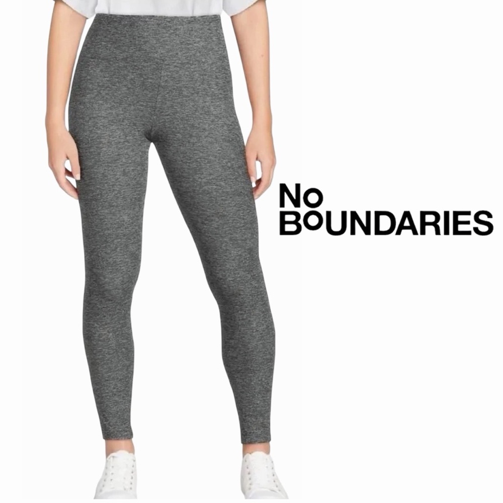 NO BOUNDARIES Grey Space Dye Leggings, Size S/M